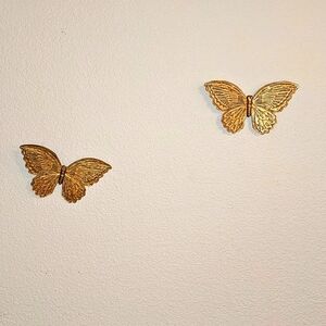 Butterfly in Gold, Homco Wall Decor, 1970s